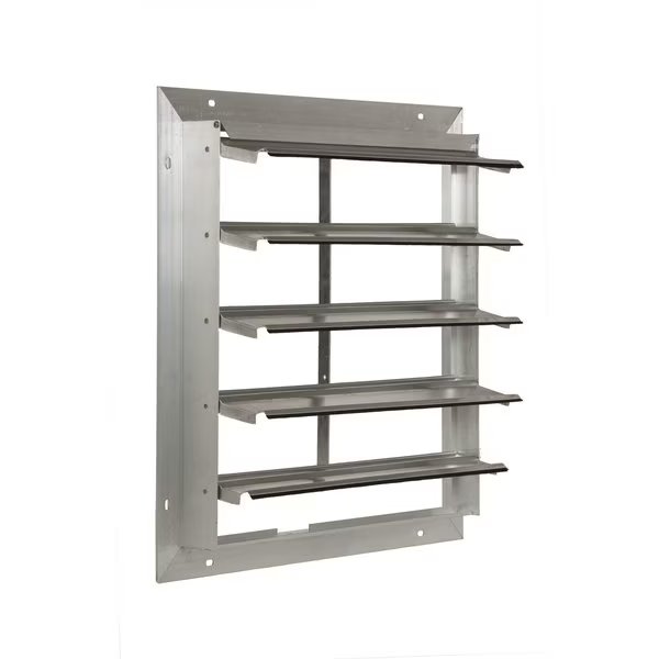 22 Aluminum Wall Exhaust Shutter Rear Flange, Air Conditioning Products Co, Mfr#: EAS-MF 22